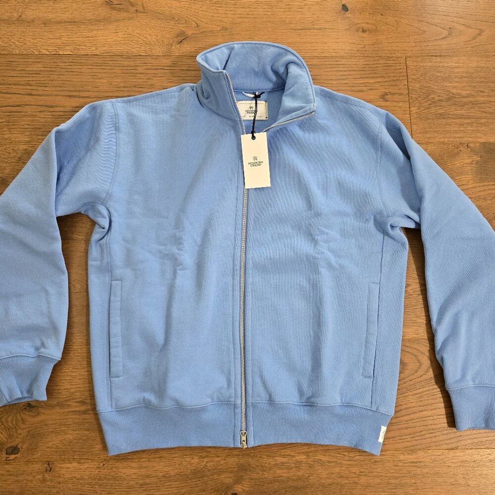 Reigning Champ Men's Heavyweight Fleece Coach’s Jacket Blue/Lake Size M RC-3792